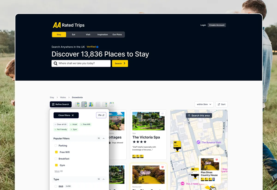 AA Media search listings redesign