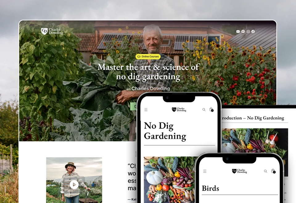 Charles Dowding website redesign
